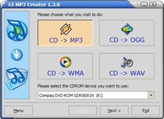 Screenshot of EZ MP3 Creator